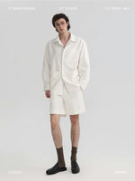 Long-Sleeve Pajama Style Shirt and Shorts 1