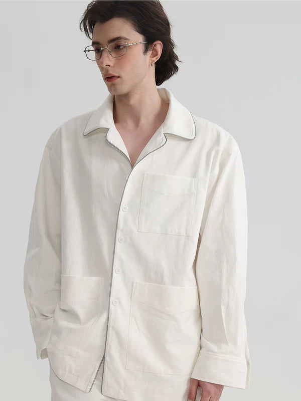 ,6043823205849,6043823205850,6043823205851, Long-Sleeve Pajama Style Shirt and Shorts
