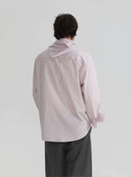 Long-Sleeve Scarf Collar Button-Down Shirt 5