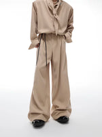Long-Sleeve Scarf Shirt and Pants Set 4