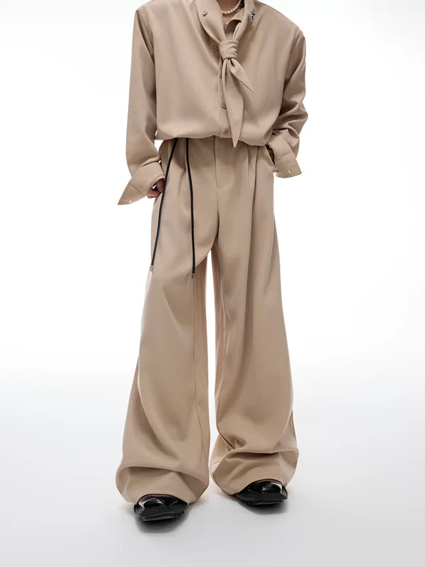 Long-Sleeve Scarf Shirt and Pants Set 4