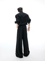 Long-Sleeve Scarf Shirt and Pants Set 5