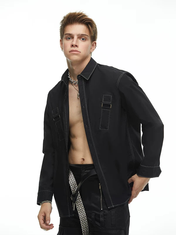 Long Sleeve Utility Shirt with Buttons 5