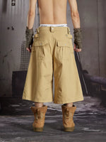 Loose Cotton Workwear Capri Pants 3