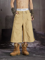 Loose Cotton Workwear Capri Pants 5