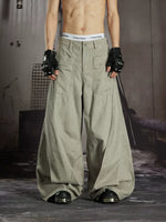 Loose Deconstructed Patchwork Cargo Pants 2