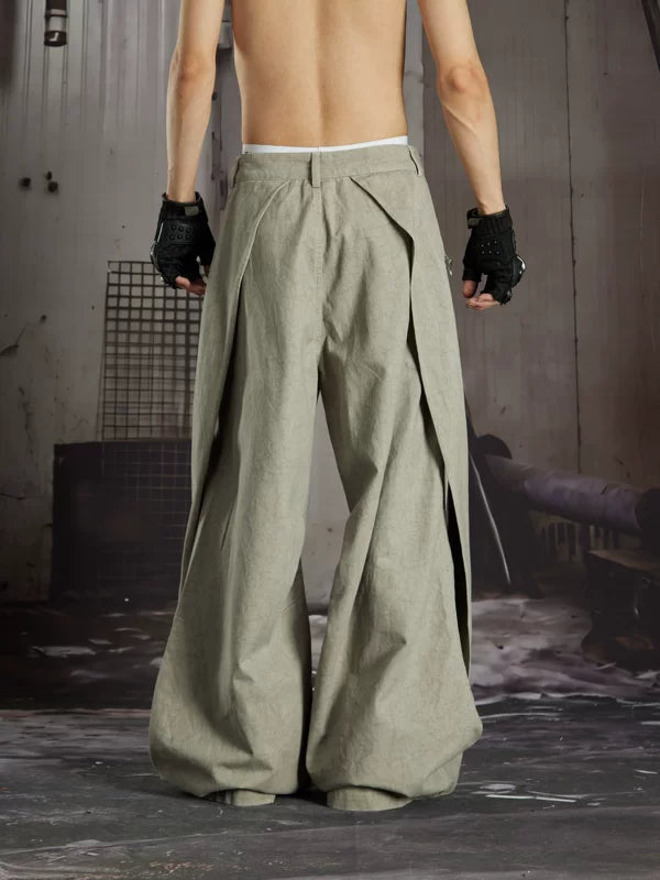 Loose Deconstructed Patchwork Cargo Pants 3