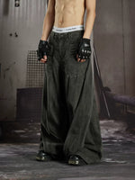Loose Deconstructed Patchwork Cargo Pants 4
