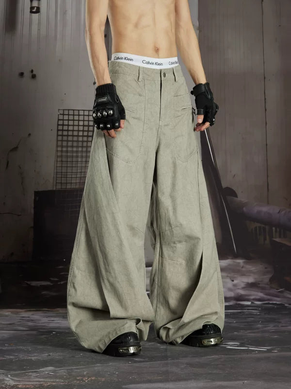 Loose Deconstructed Patchwork Cargo Pants 5