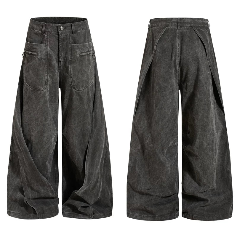 6100193228386,6100193228387,6100193228388,6100193228389,6100193228390, Loose Deconstructed Patchwork Cargo Pants