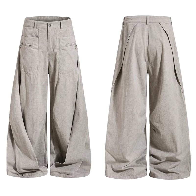 6100193228391,6100193228392,6100193228393,6100193228394,6100193228395, Loose Deconstructed Patchwork Cargo Pants