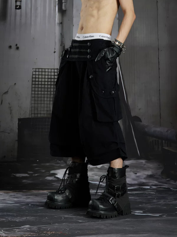 Loose Fit Cargo Capri Pants 3