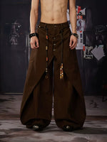 Loose Fit Cotton Patchwork Pants 2