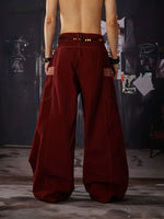 Loose Fit Cotton Patchwork Pants 4