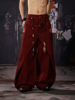 Loose Fit Cotton Patchwork Pants 5