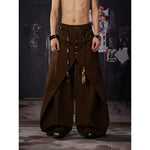 6077666537193,6077666537194,6077666537195, Loose Fit Cotton Patchwork Pants