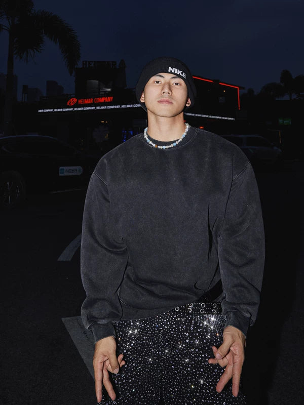 Loose Fit Crew Neck Sweatshirt 5