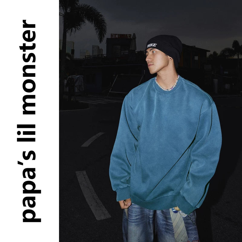 6113349030154,6113349030155,6113349030156,6113349030157,6113349030158, Loose Fit Crew Neck Sweatshirt