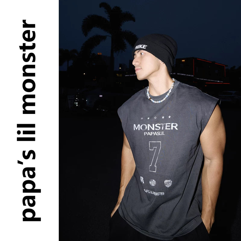 6240435051696,6240435051697,6240435051698, Loose Fit Digital Print Sleeveless Vest