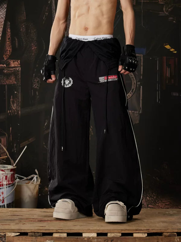 Loose Fit Elastic Waist Pants 2