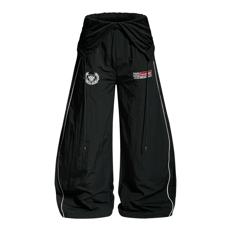 6077414225448,6077414225449,6077414225450,6077414225451, Loose Fit Elastic Waist Pants