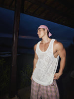 Loose Fit Hollowed-Out Knit Vest 3
