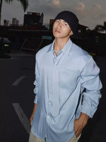 Loose Fit Long-Sleeve Button-Down Shirt 1