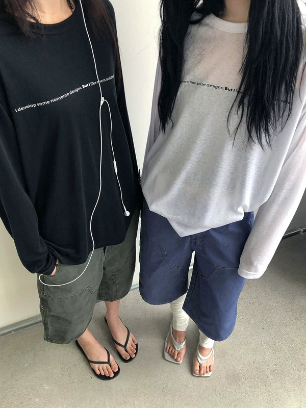 Loose Fit Lyocell Long-Sleeve T-Shirt 1