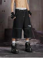 Loose-Fit Printed Multi-Pocket Denim Pants 4