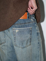 Loose Fit Selvedge Straight Leg Jeans Pants 3