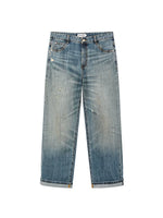 Loose Fit Selvedge Straight Leg Jeans Pants 4