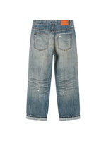 Loose Fit Selvedge Straight Leg Jeans Pants 5