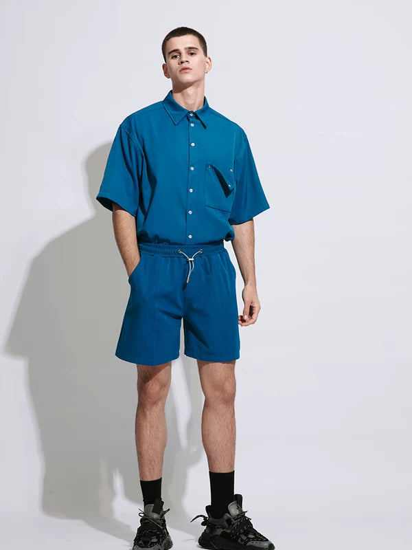 ,5538085626361,5538085626363,5538085626365, Loose-Fit Short-Sleeve Shirt and Pants Set