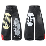 6101982436747,6101982436748,6101982436749,6101982436750, Loose-Fit Wide-Leg Graphic Print Jeans