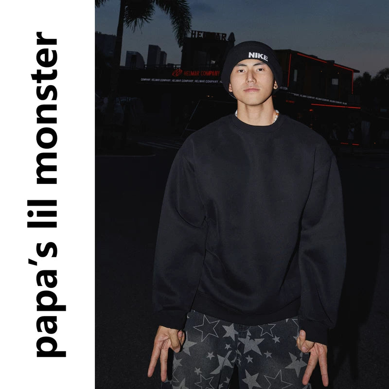 5948670821131,5948670821132,5948670821133,5948670821134,5948670821135, Loose-Fitting Crew Neck Pullover Sweatshirt
