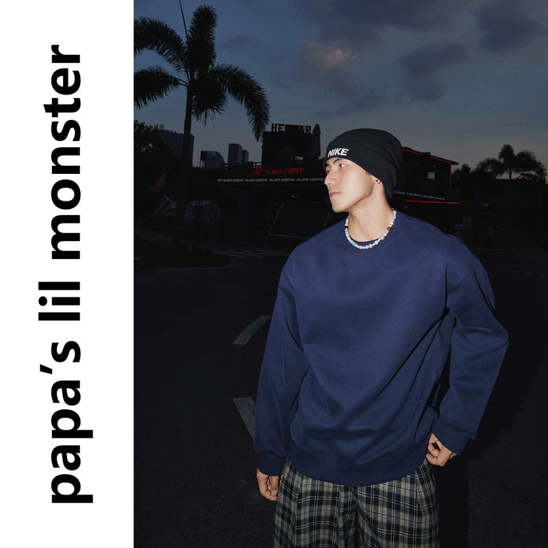 5948670821121,5948670821122,5948670821123,5948670821124,5948670821125, Loose-Fitting Crew Neck Pullover Sweatshirt