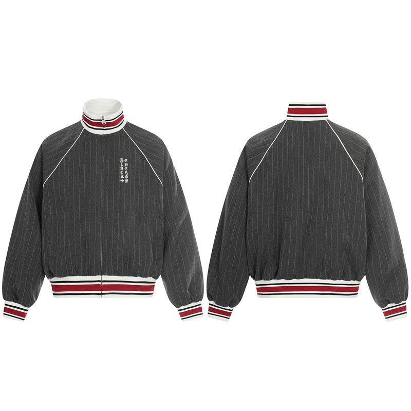 6185363151518,6185363151520,6185363151522,6185363151524, Loose Pinstripe Drawstring Sporty Casual Pants