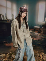 Loose Plaid Button-Down Casual Shirt 4