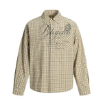 6046674502924,6046674502925,6046674502926,6046674502927, Loose Plaid Button-Down Casual Shirt