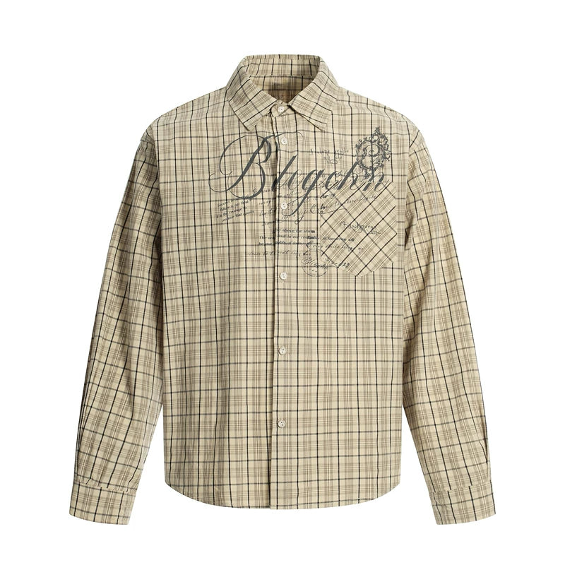 6046674502924,6046674502925,6046674502926,6046674502927, Loose Plaid Button-Down Casual Shirt