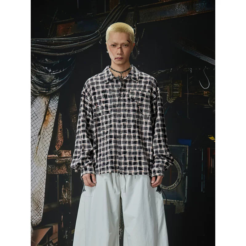 6197738871509,6197738871510,6197738871511,6197738871512, Loose Plaid Button Up Shirt