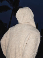 Loose Retro V-Neck Knitted Hooded Sweater 4