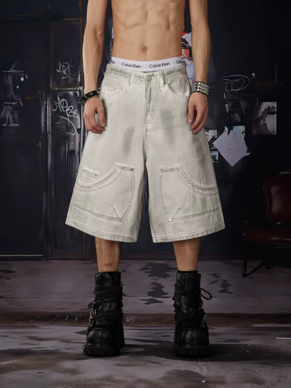 Loose Straight Denim Shorts 1