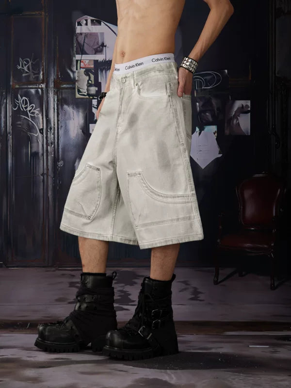 Loose Straight Denim Shorts 2