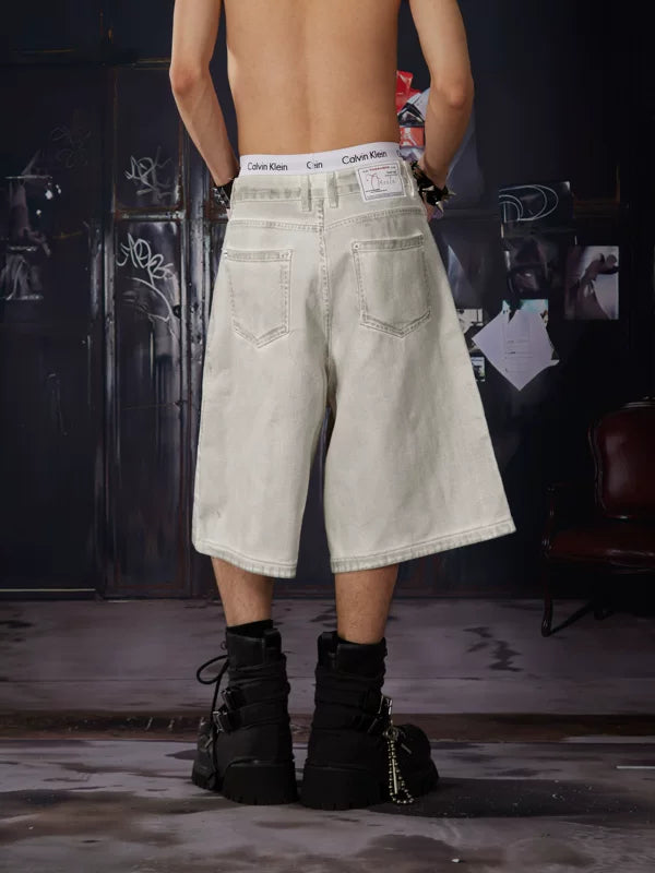 Loose Straight Denim Shorts 4