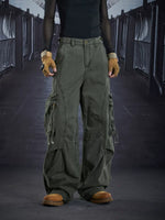 Loose Straight Leg Multi-Pocket Cargo Pants 1