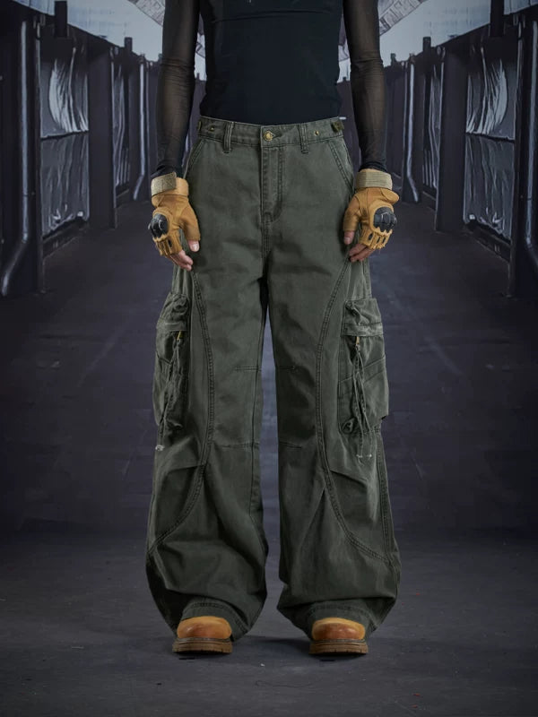 Loose Straight Leg Multi-Pocket Cargo Pants 3