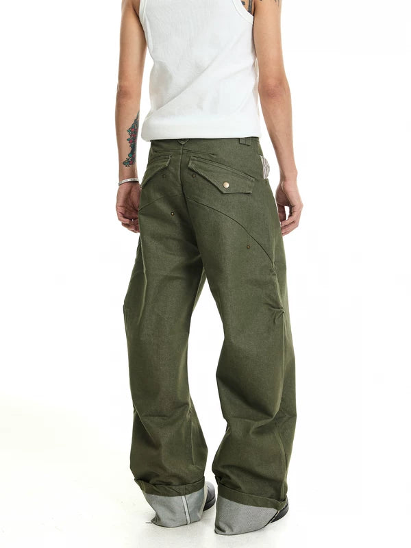 Loose Wide-Leg Cargo Pants 3