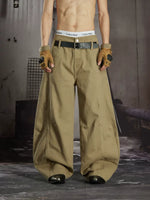 Loose Wide-Leg Patchwork Jeans with Belt 3