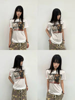 Lyocell Portrait Print Short-Sleeve T-Shirt 2